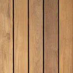 Bahçe terasında Iroko deck uygulaması